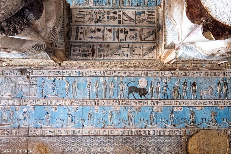 Temple Of Hathor At Dendera Reliefs