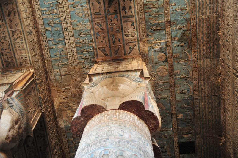 Temple Of Hathor At Dendera Reliefs