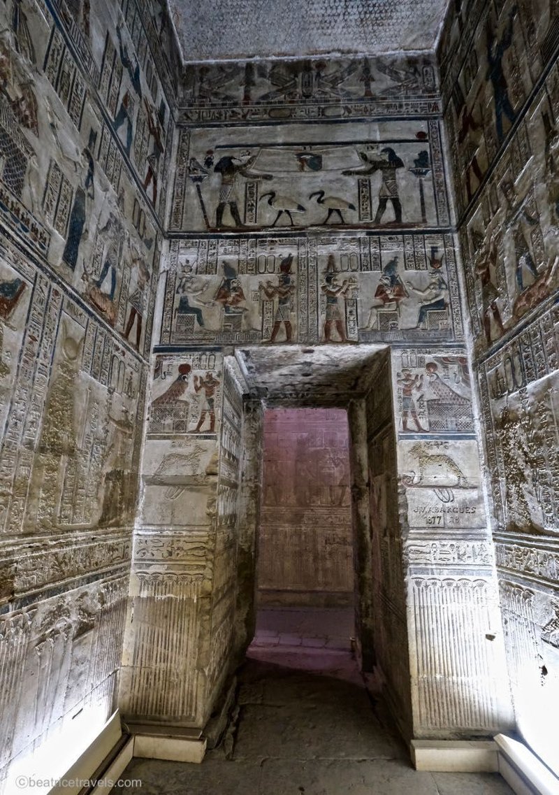Temple Of Hathor At Dendera Reliefs