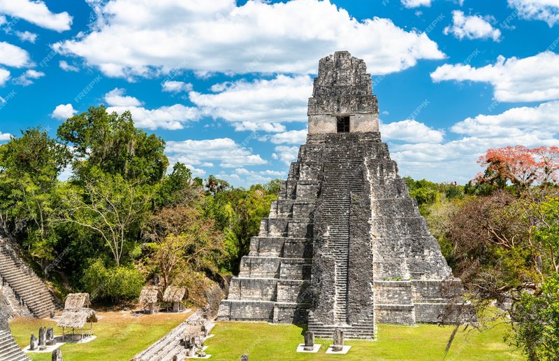 Temple Of The Jaguar At Tikal<span class=