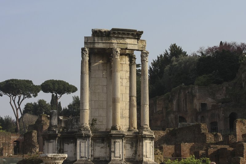 Temple Of Vesta Ruins In Rome