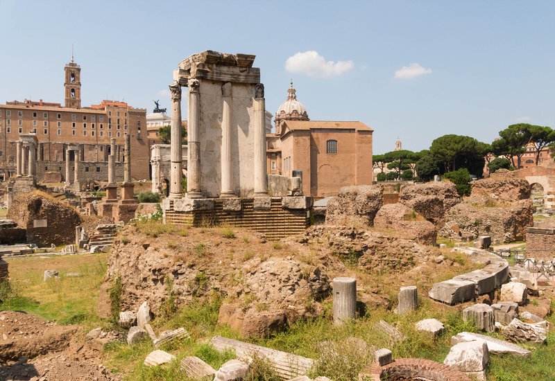 Temple Of Vesta Ruins In Rome