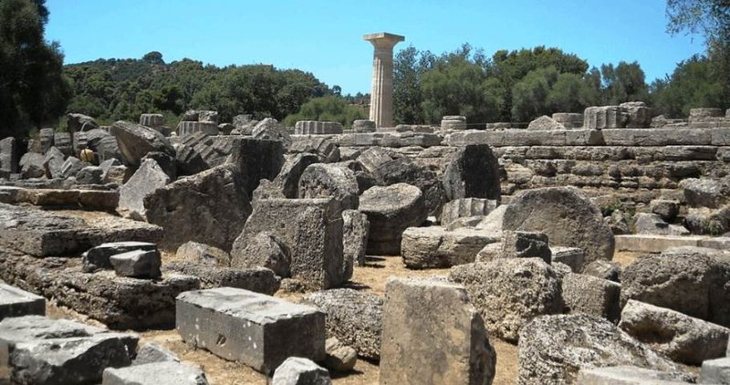 Temple Of Zeus At Olympia Remains