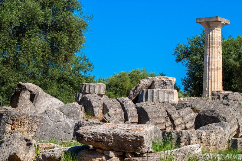 Temple Of Zeus At Olympia Remains