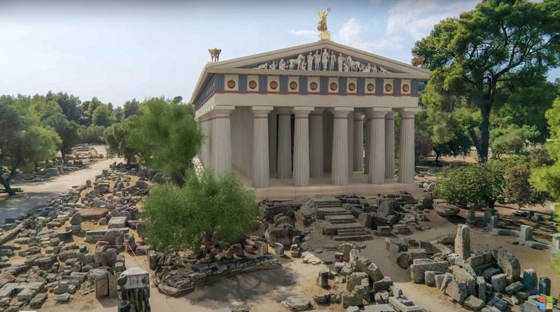 Temple Of Zeus At Olympia Remains