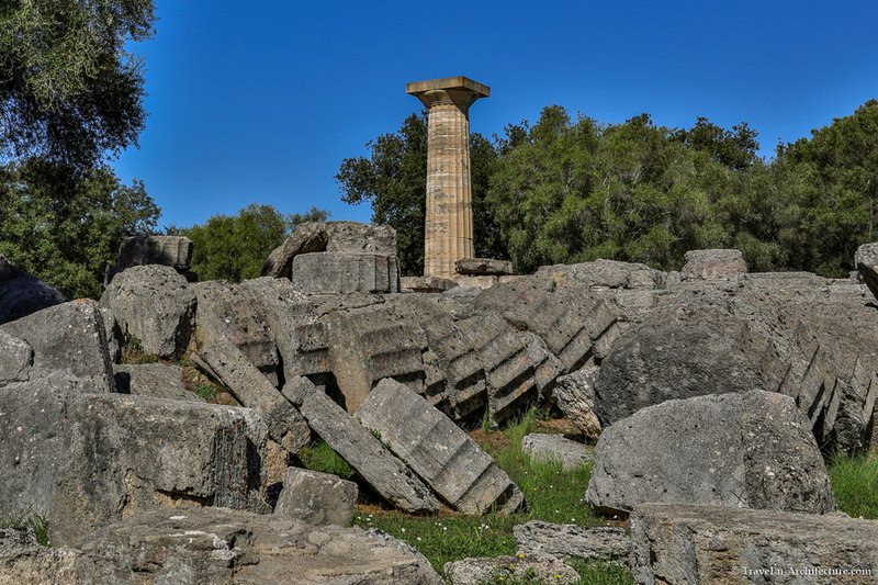 Temple Of Zeus At Olympia Remains