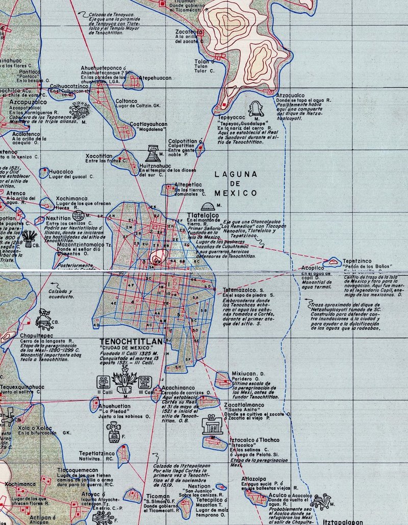 Tenochtitlan City Map Reconstruction<span class=