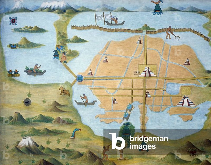 Tenochtitlan City Map Reconstruction