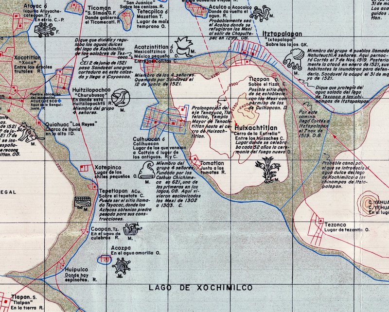 Tenochtitlan City Map Reconstruction