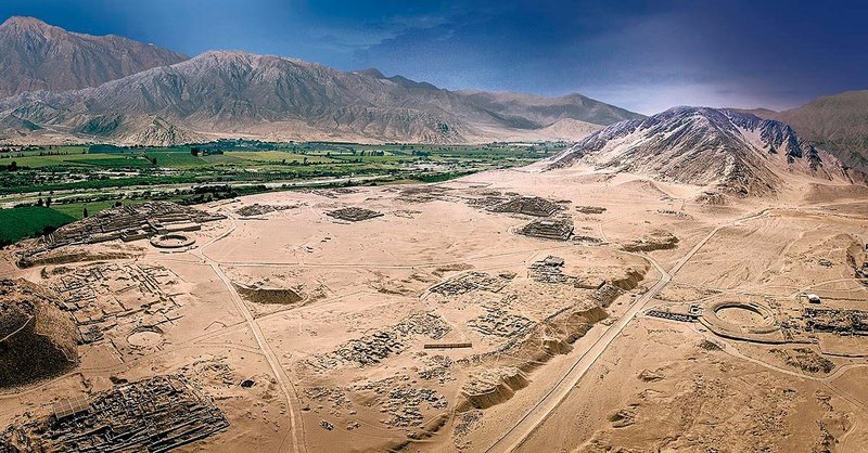 The Urban Center Of Caral In Peru