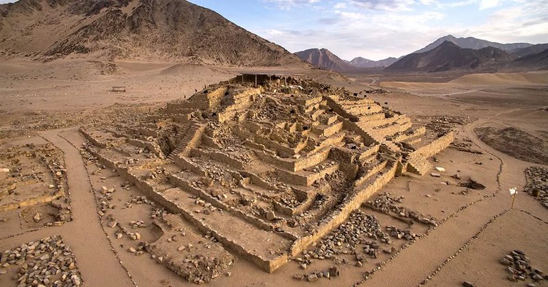 The Urban Center Of Caral In Peru