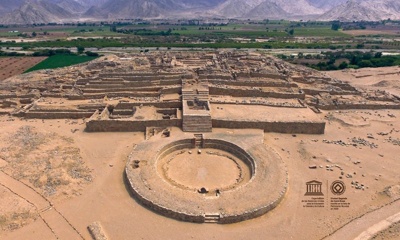 The Urban Center Of Caral In Peru