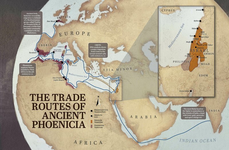Trade Routes Of The Phoenicians<span class=