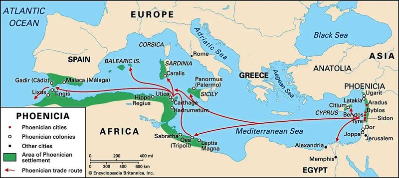 Trade Routes Of The Phoenicians