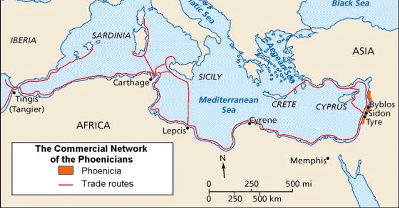Trade Routes Of The Phoenicians