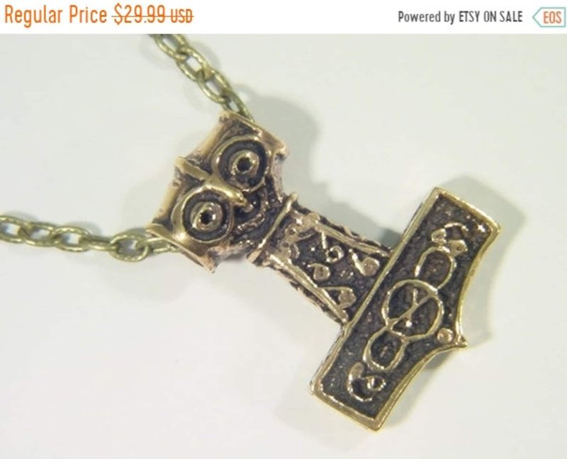 Viking Bronze Thor’S Hammer Pendants