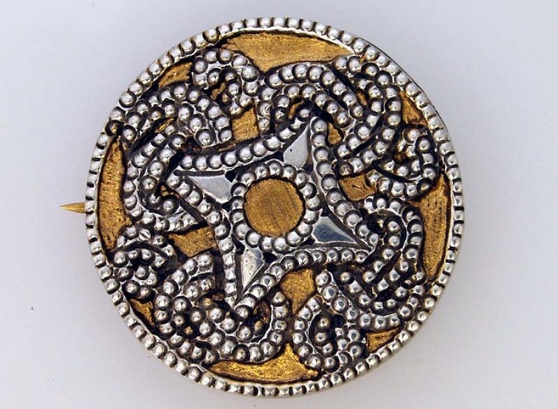 Viking Brooches With Knotwork Designs<span class=