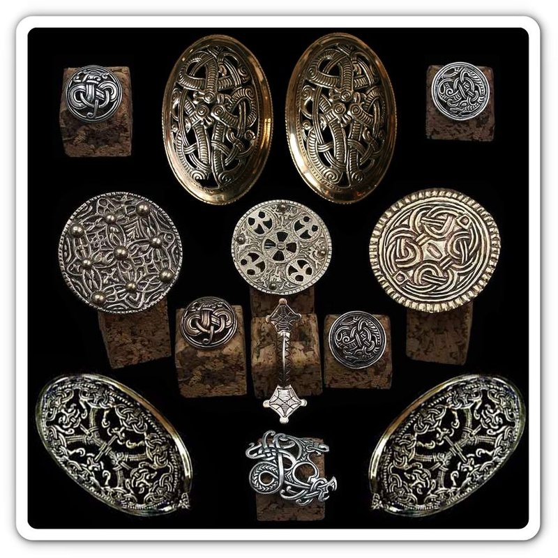 Viking Brooches With Knotwork Designs