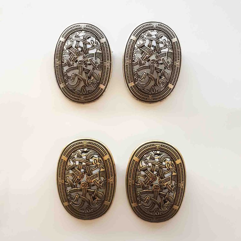 Viking Brooches With Knotwork Designs