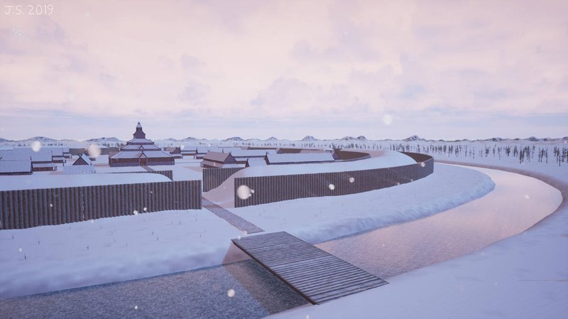 Viking Ring Fortress Aerial View