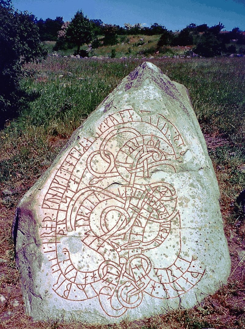 Viking Rune Stone In Sweden