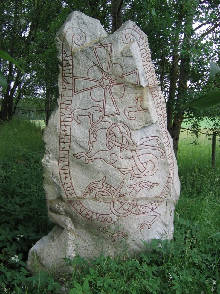 Viking Rune Stone In Sweden